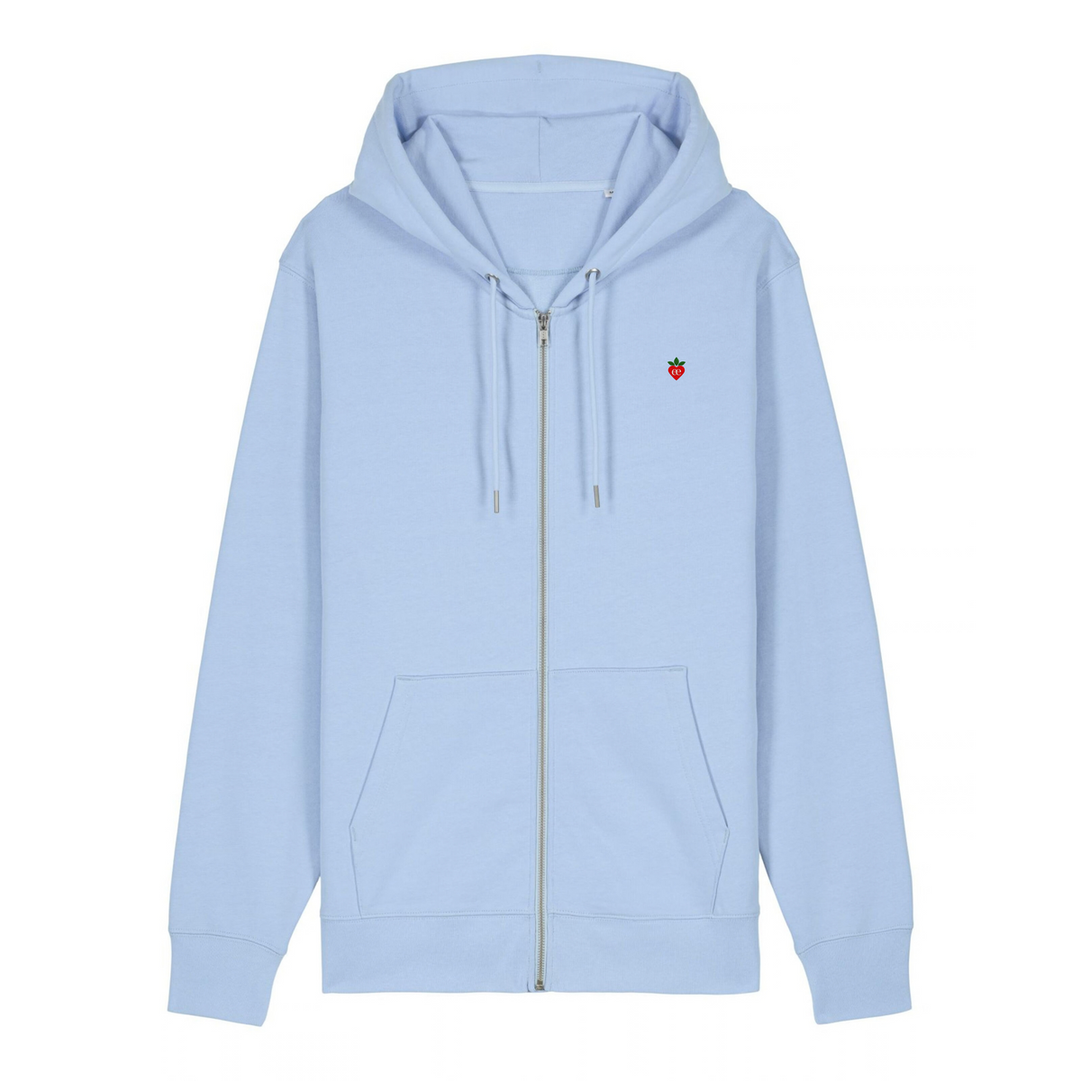 Embroidered Heart Zip Hoodie