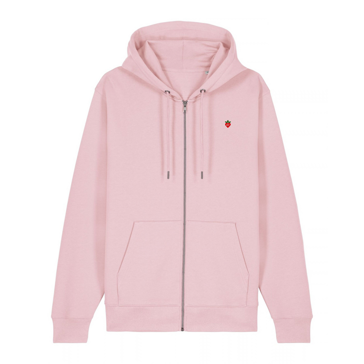 Embroidered Heart Zip Hoodie