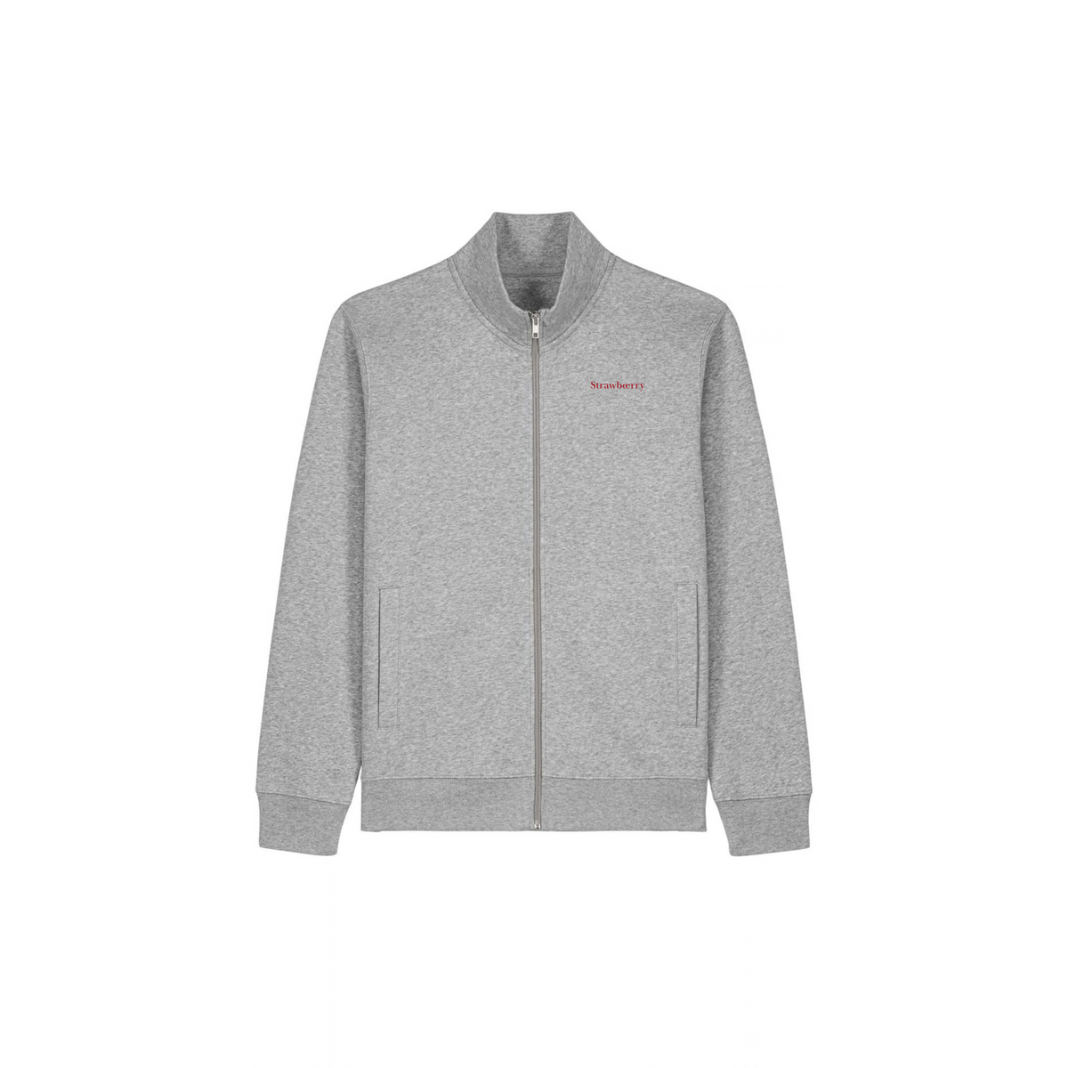 Embroidered Zip Mock Neck