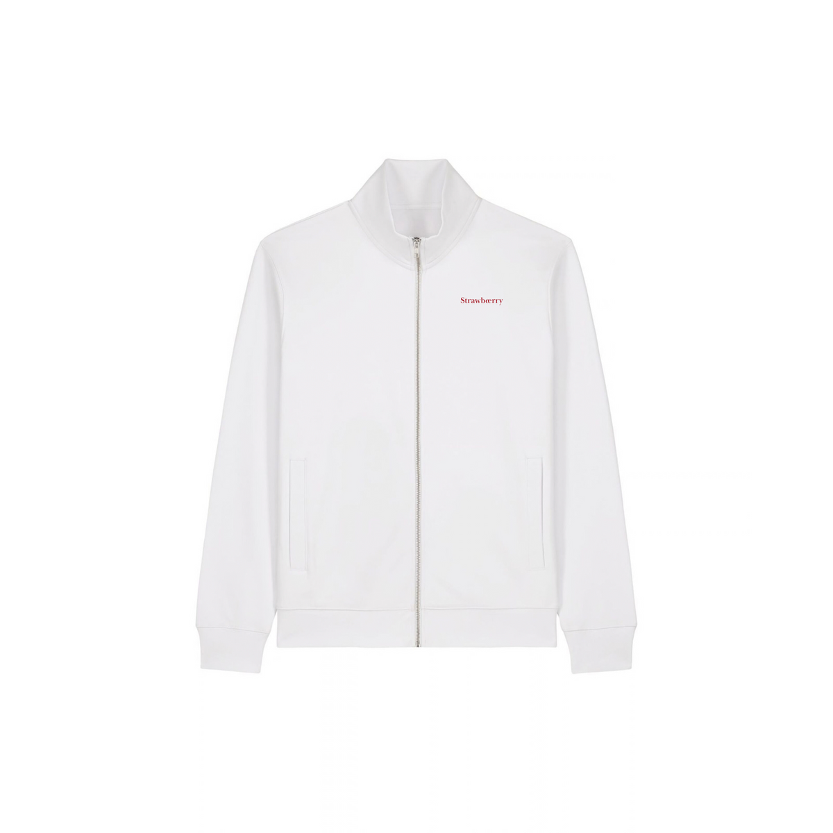 Embroidered Zip Mock Neck